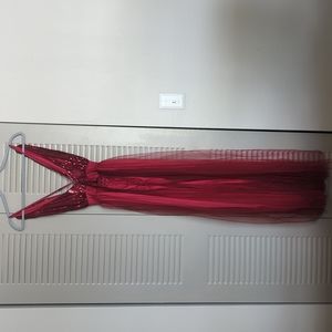 Sequin and Tulle Long Dress